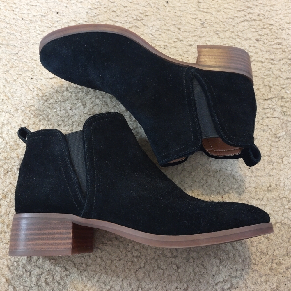 Lucky Brand Women's Black Suede Ankle Boots